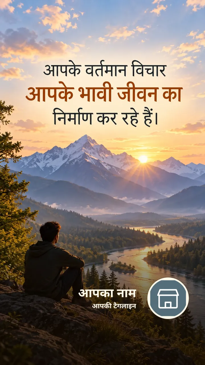 आपके वर्तमान विचार - Suvichar Image, पहाड़, नदी