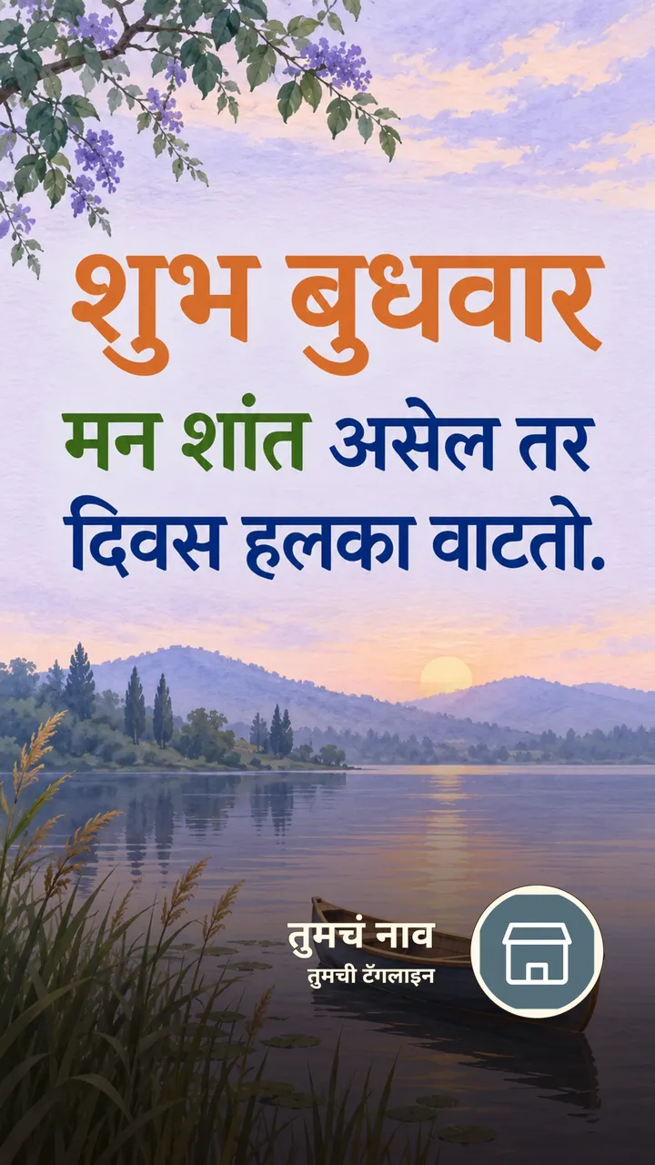 शुभ बुधवार - Suvichar Image, निसर्ग, नदी