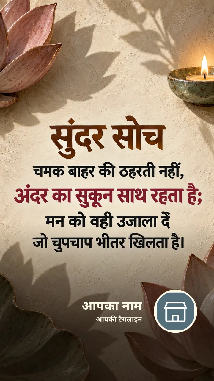 सुंदर सोच - Suvichar Image, कमल