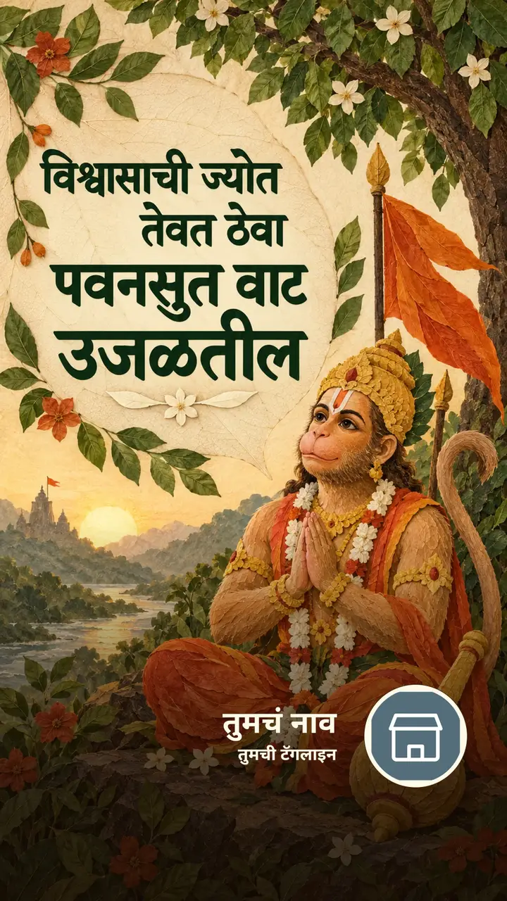 विश्वासाची ज्योत तेवत ठेवा - Bhakti Image, हनुमान