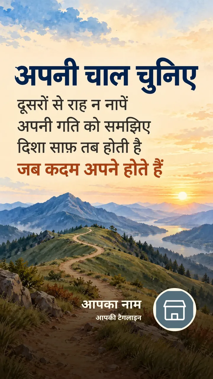 अपनी चाल चुनिए - Motivational Image, प्रकृति, पहाड़, नदी