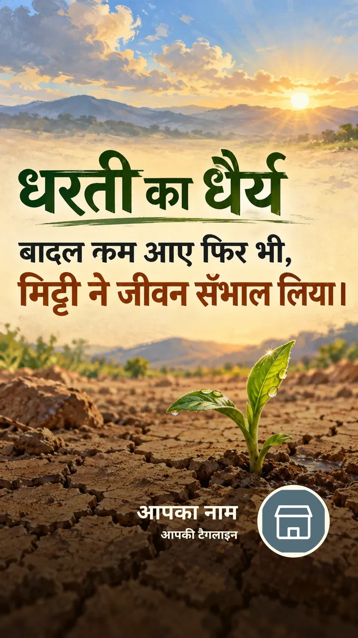 धरती का धैर्य - Suvichar Image, प्रकृति