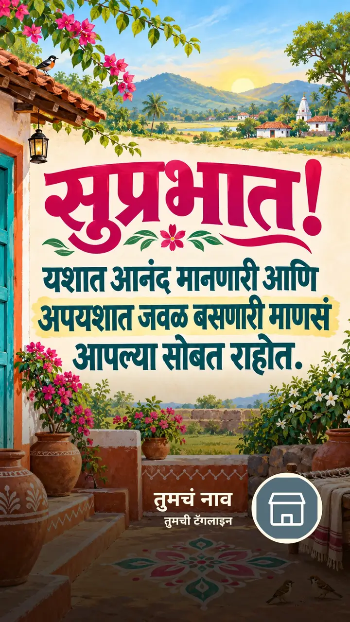 सुप्रभात! - यशात आनंद मानणारी आणि - Shubh Sakal Image, निसर्ग, गाव