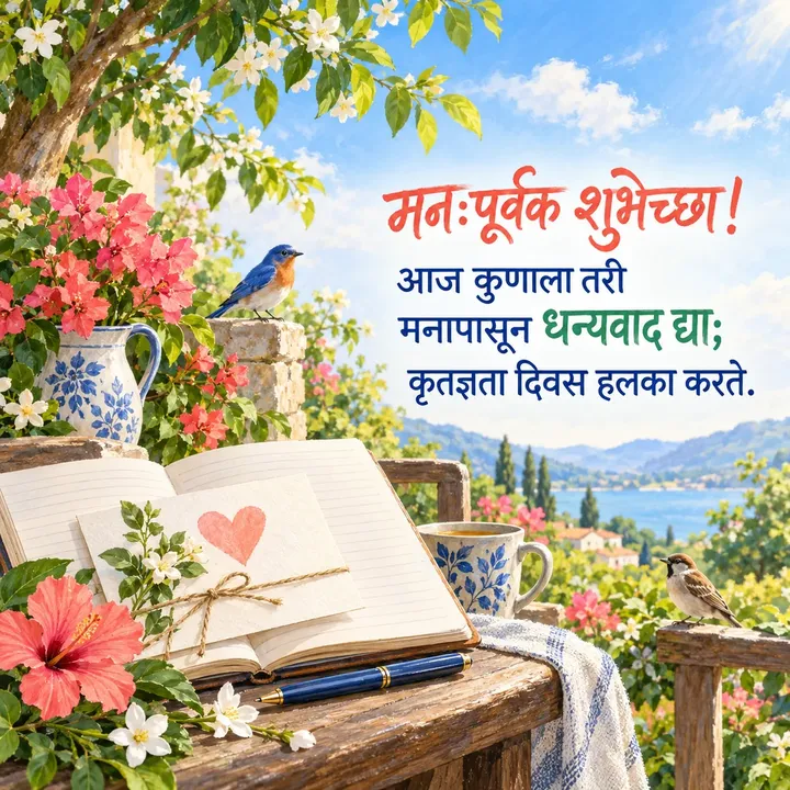 मनःपूर्वक शुभेच्छा! - आज कुणाला तरी - दिवसभराच्या शुभेच्छा Image, फुलं, निसर्ग, पक्षी