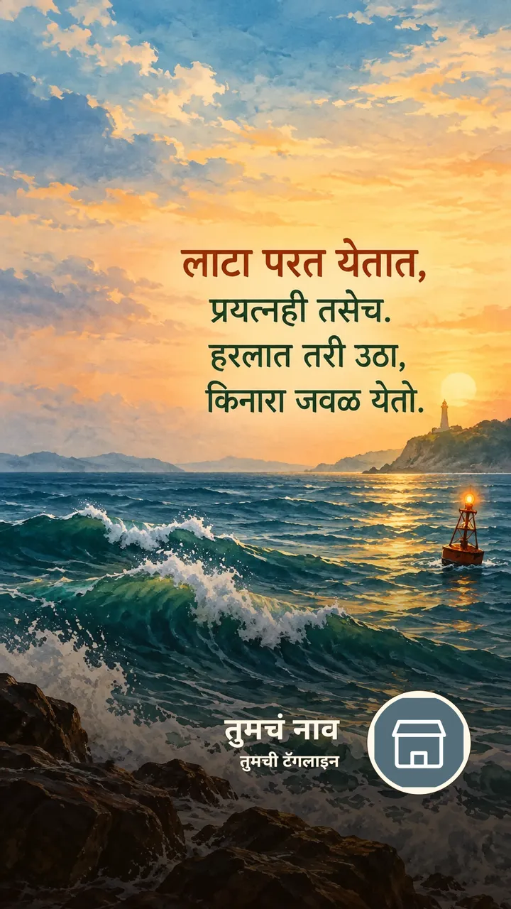 लाटा परत येतात, - Motivation Image, समुद्र