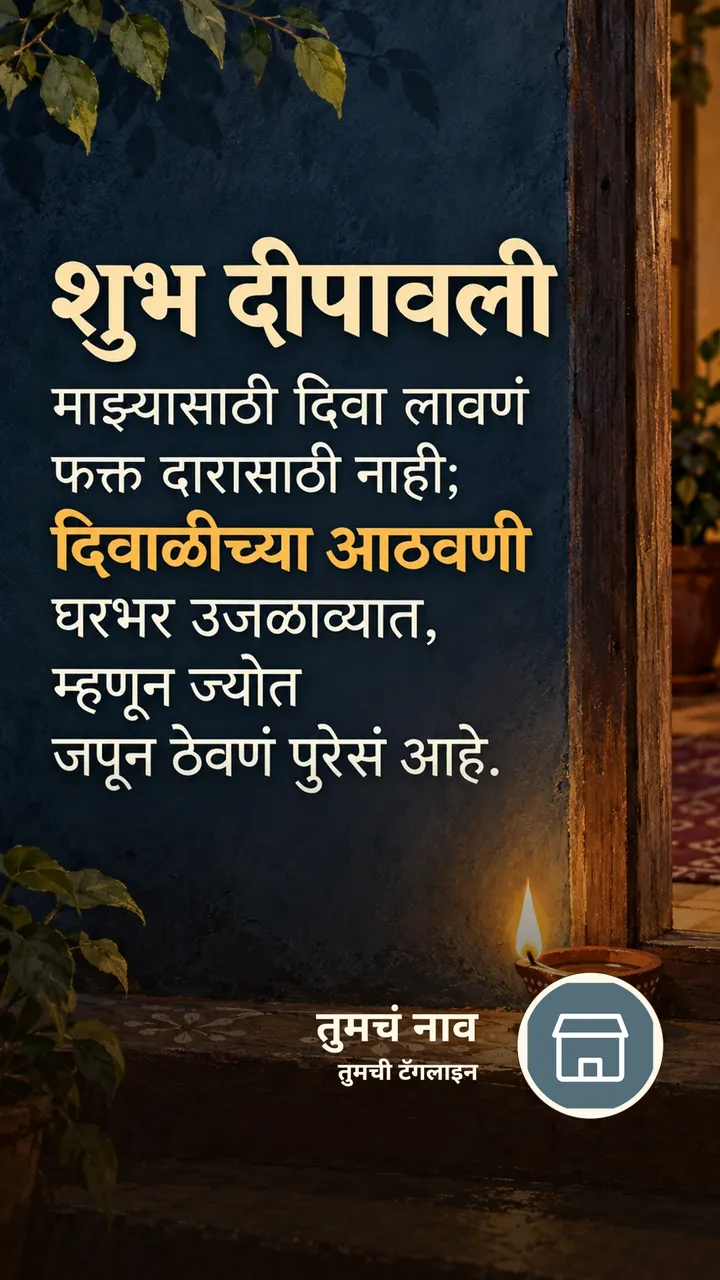 शुभ दीपावली - माझ्यासाठी दिवा लावणं - Festival Image, दिवा