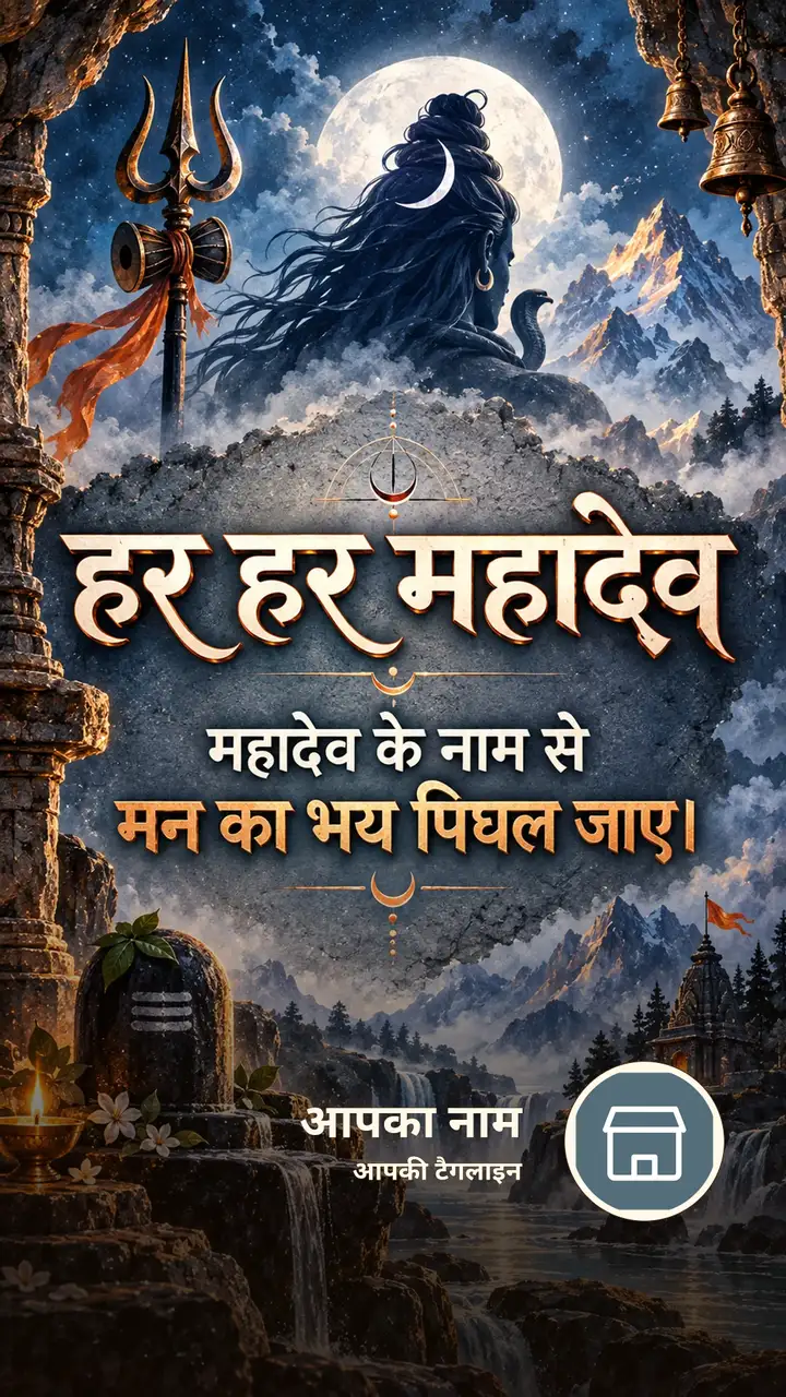 हर हर महादेव - महादेव के नाम से - Bhakti Image, शिव