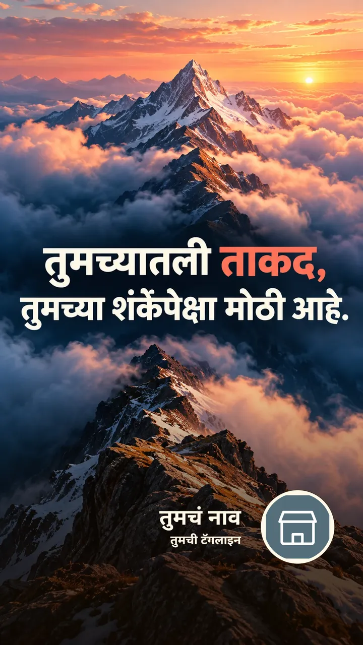 तुमच्यातली ताकद, - Motivation Image, डोंगर, आकाश