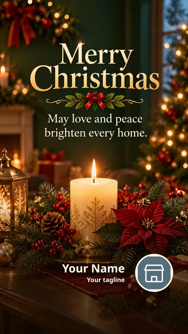 Merry Christmas - May love and peace - Festival Image, Flowers, Nature
