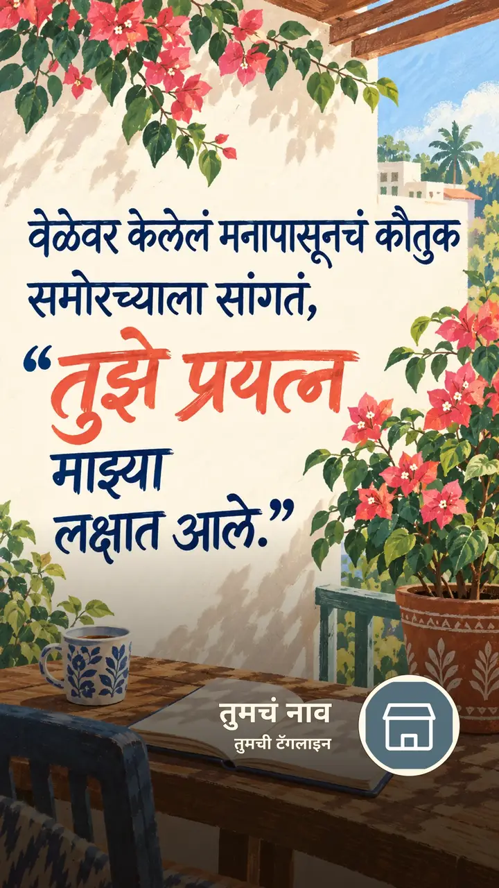 वेळेवर केलेलं मनापासूनचं कौतुक - Suvichar Image, फुलं, निसर्ग