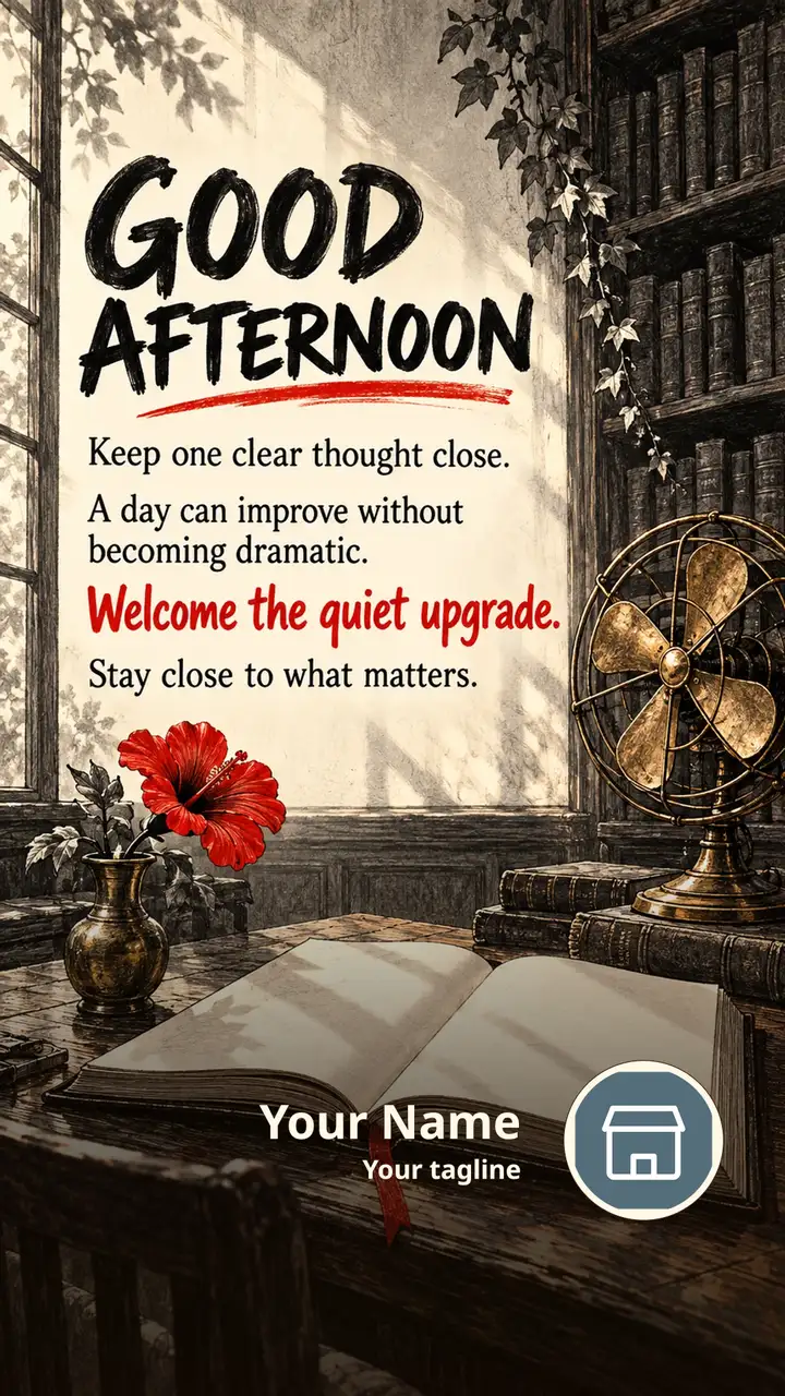 GOOD AFTERNOON - Keep one clear thought close. - A day can improve - Afternoon Image