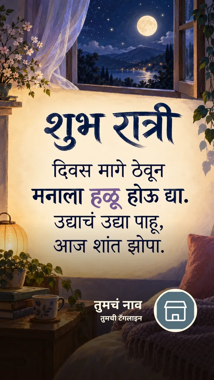 शुभ रात्री - दिवस मागे ठेवून - Shubh Ratri Image, डोंगर, चंद्र, चांदण्या