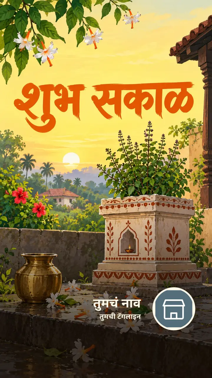शुभ सकाळ - Shubh Sakal Image, फुलं, निसर्ग, दिवा