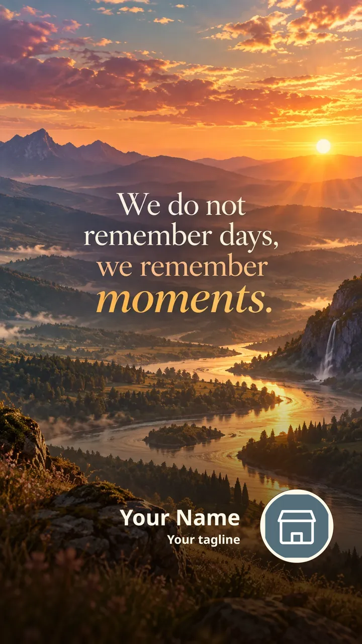 We do not - Quote Image, Sunset, Nature, Mountains, River