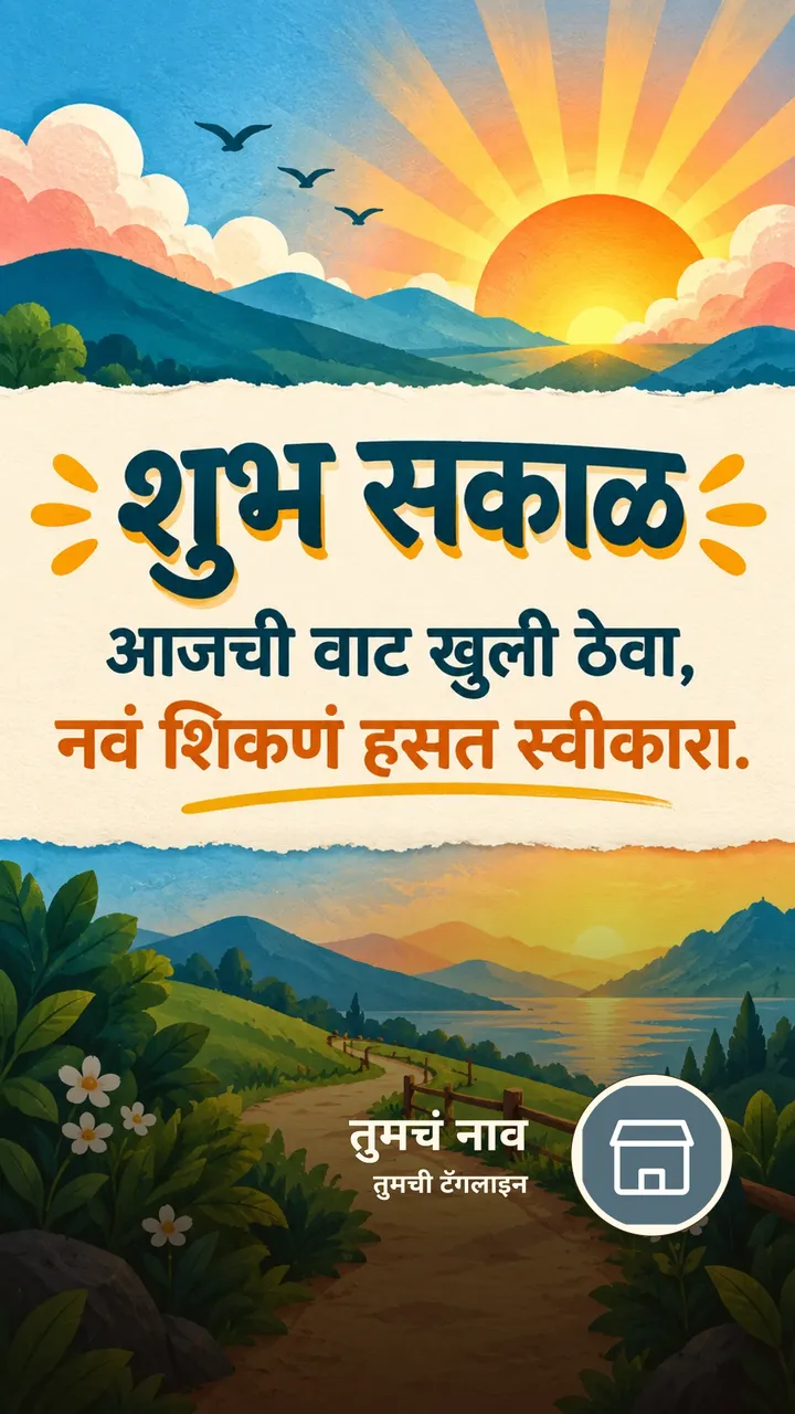शुभ सकाळ - आजची वाट खुली ठेवा, - Shubh Sakal Image, सूर्योदय, निसर्ग, पक्षी