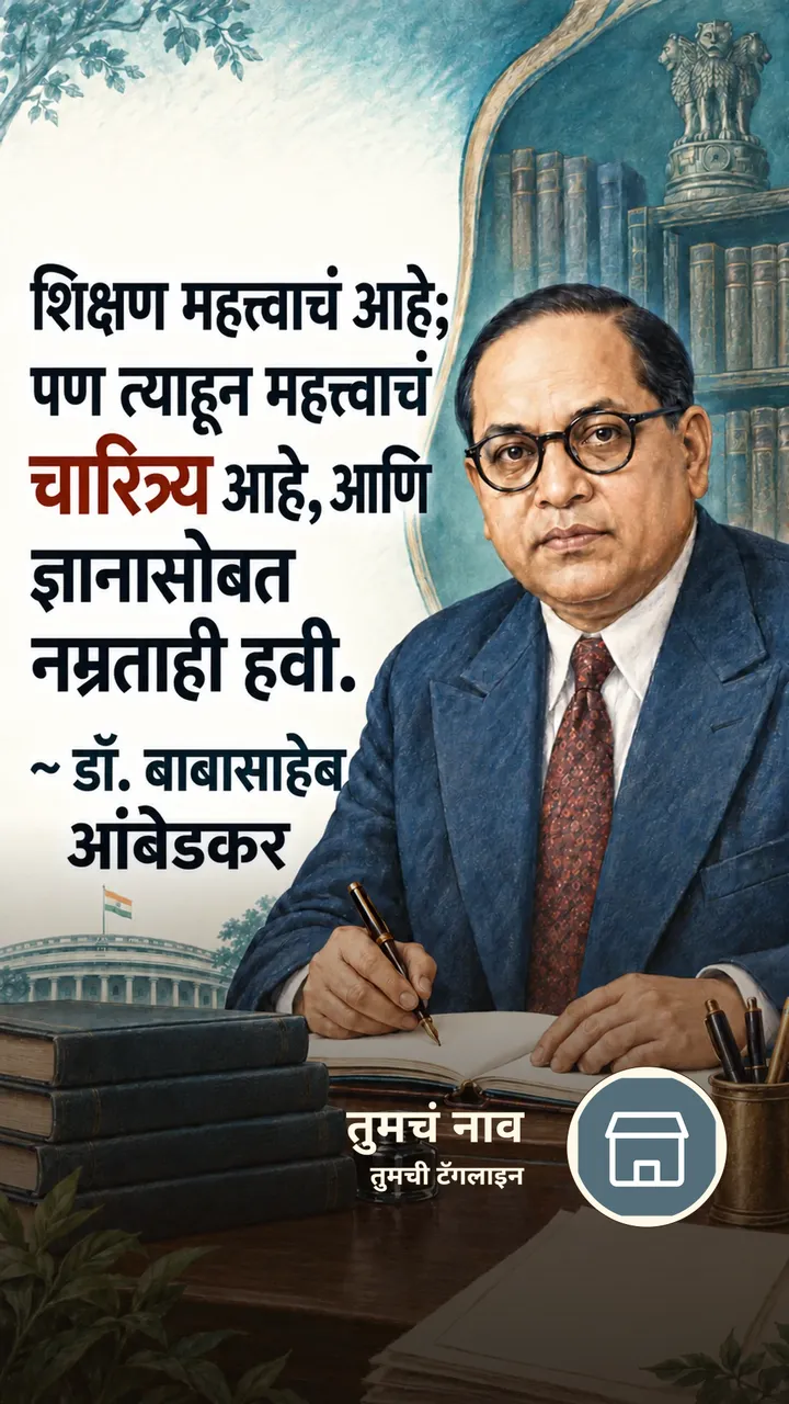 शिक्षण महत्त्वाचं आहे; - Suvichar Image