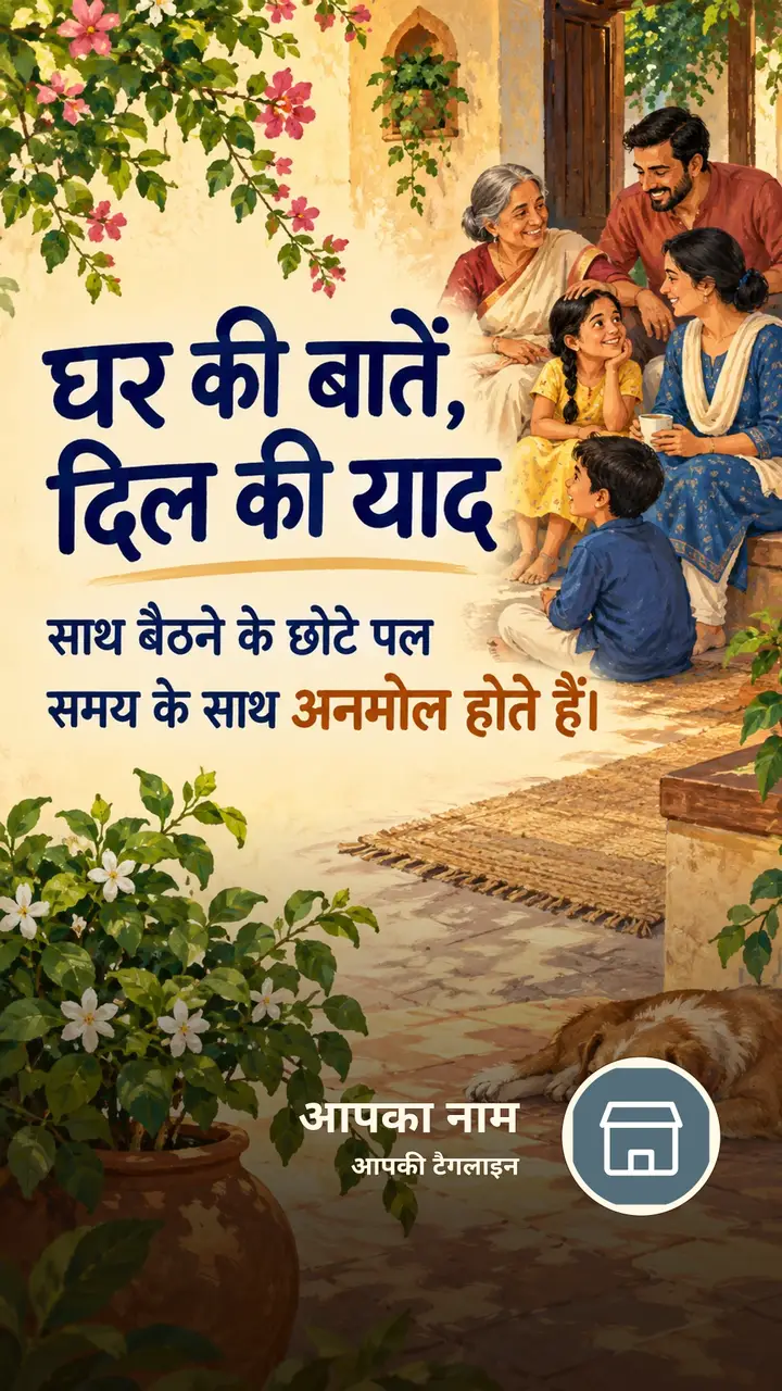 घर की बातें, दिल की याद - Suvichar Image, प्रकृति, परिवार