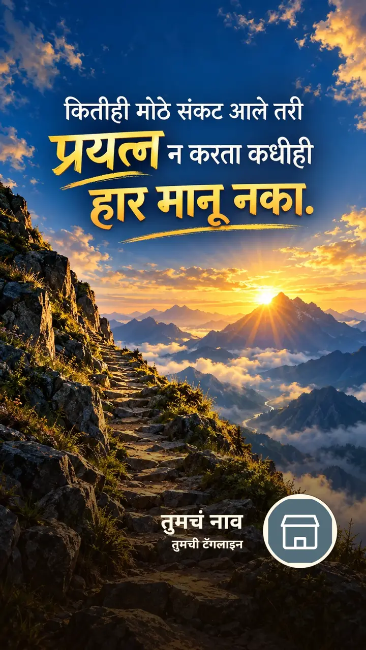 कितीही मोठे संकट आले तरी - Motivation Image, निसर्ग, डोंगर