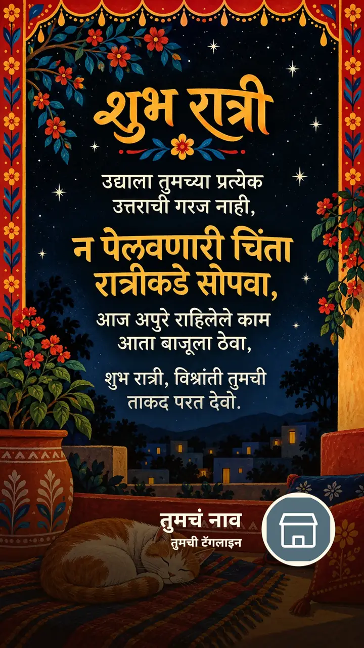 शुभ रात्री - उद्याला तुमच्या प्रत्येक उत्तराची गरज नाही, - न पेलवणारी - Shubh Ratri Image, चंद्र, चांदण्या, मेणबत्ती