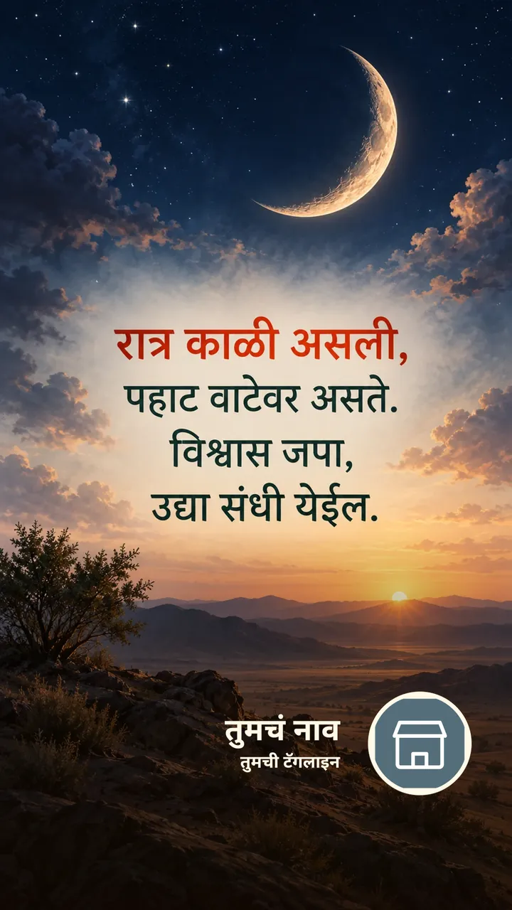 रात्र काळी असली, - Shubh Ratri Image, आकाश, चंद्र