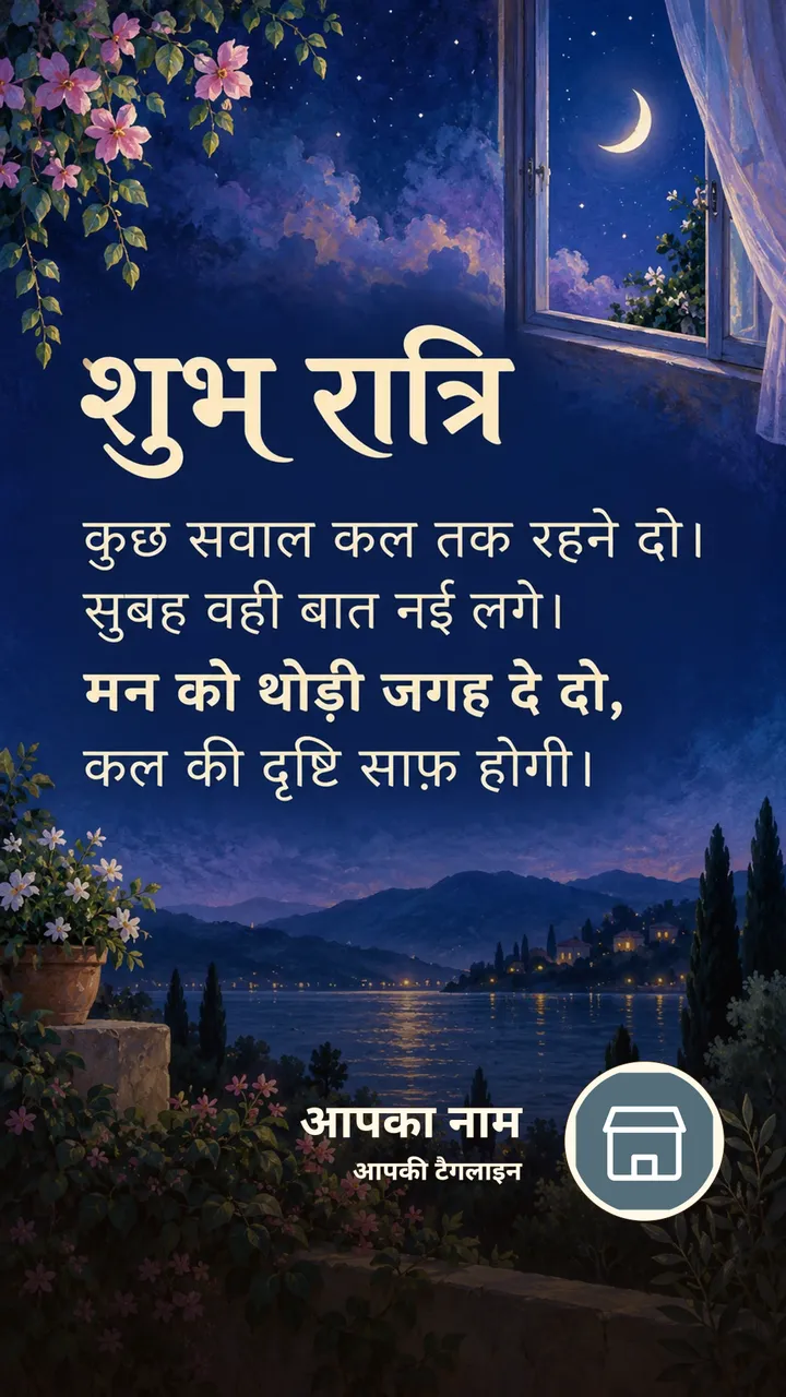 शुभ रात्रि - कुछ सवाल कल तक रहने दो। - Shubh Ratri Image, प्रकृति, चाँद, तारे