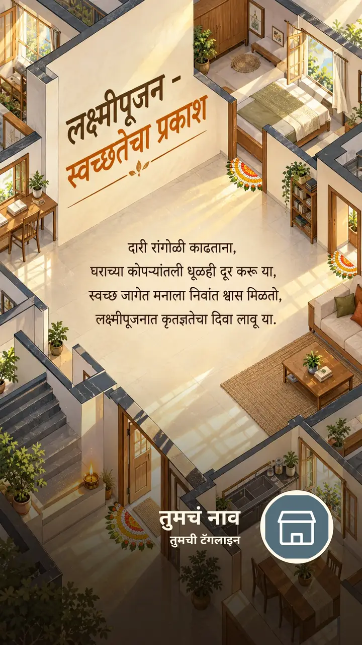 लक्ष्मीपूजन - स्वच्छतेचा प्रकाश - Festival Image, फुलं, निसर्ग, दिवा