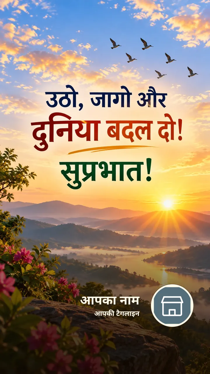 उठो, जागो और - Suprabhat Image, सूर्योदय, पक्षी