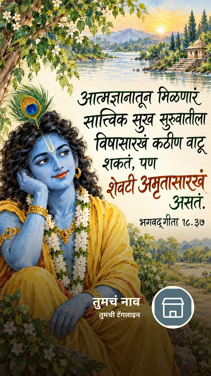 आत्मज्ञानातून मिळणारं सात्त्विक सुख - Bhakti Image, कृष्ण
