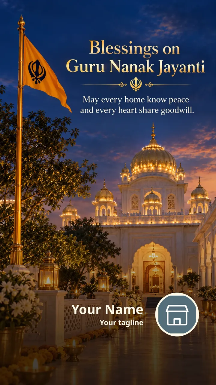 Blessings on Guru Nanak Jayanti - Festival Image, Flowers, Nature, Diya