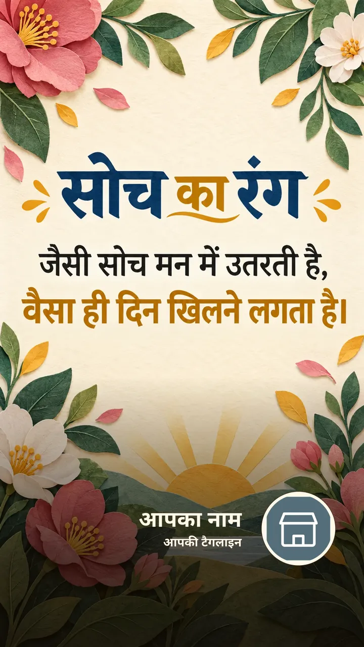 सोच का रंग - Suvichar Image, फूल, प्रकृति