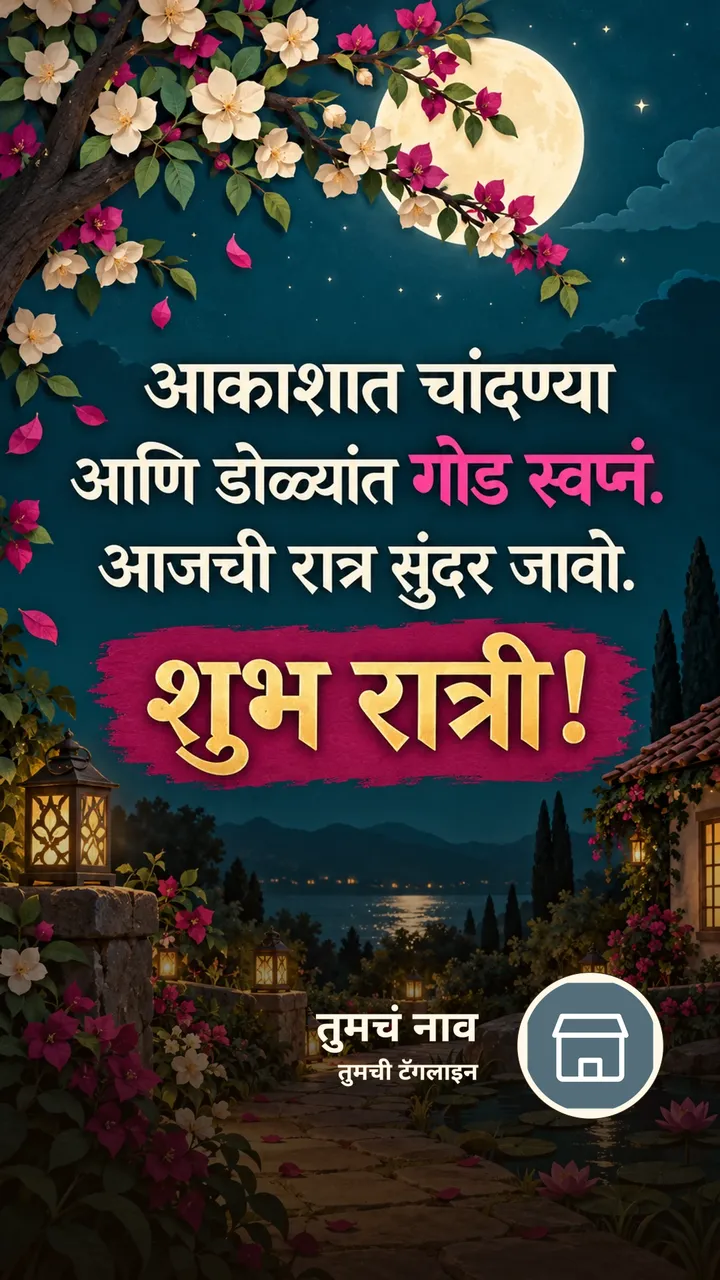 आकाशात चांदण्या - Shubh Ratri Image, फुलं, निसर्ग, चंद्र