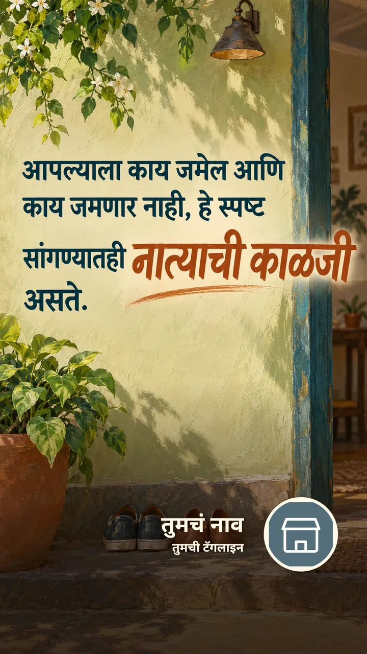 आपल्याला काय जमेल आणि - Suvichar Image, गाव, कुटुंब