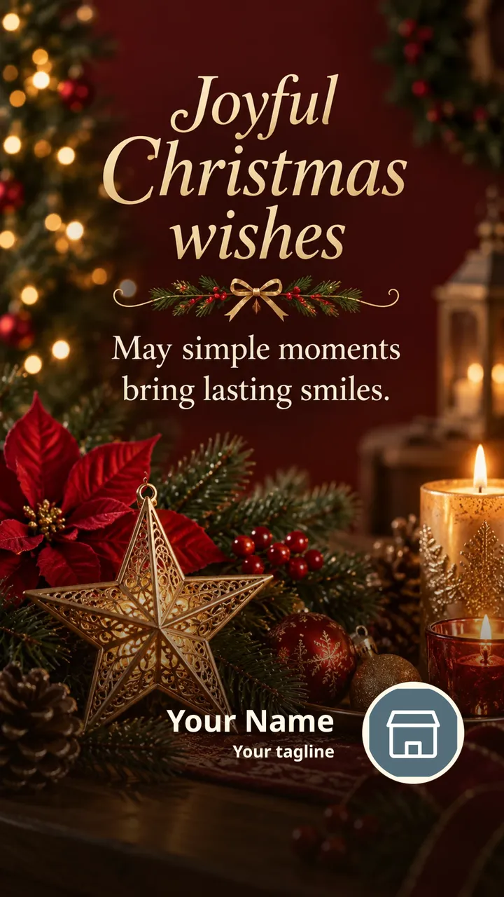 Joyful Christmas wishes - Festival Image, Flowers