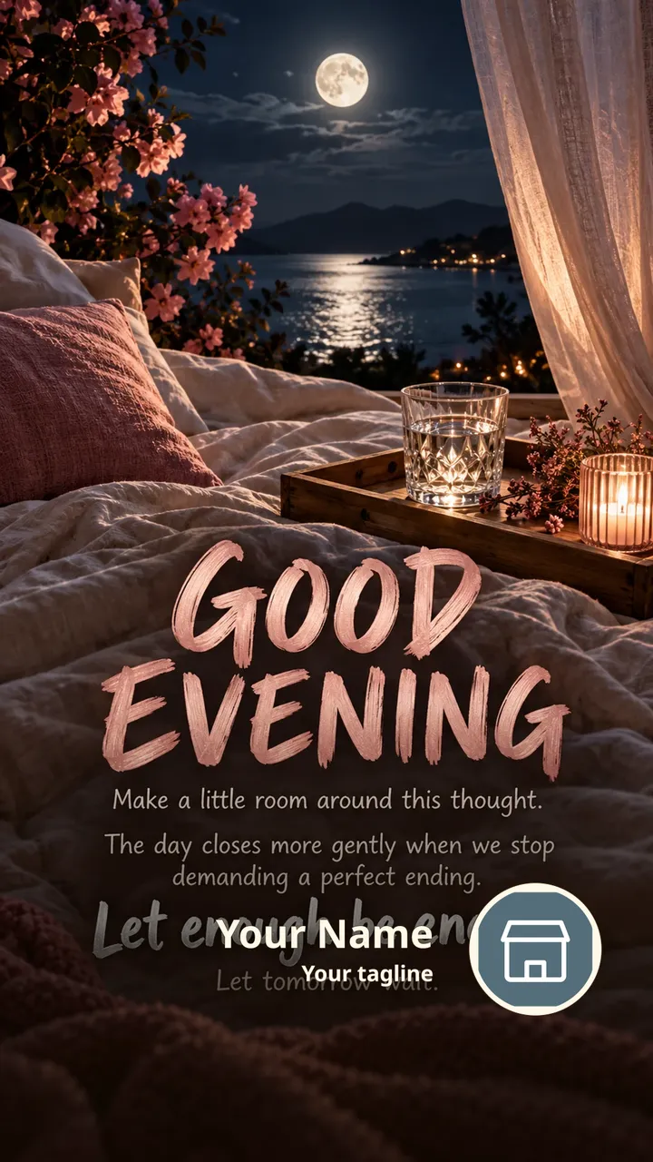 GOOD EVENING - Make a little room around this thought. - The day - Good Evening Image