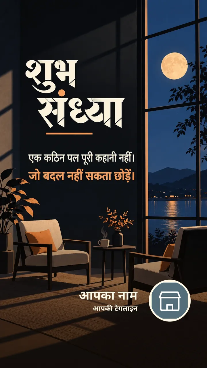 शुभ संध्या - एक कठिन पल पूरी कहानी नहीं। - जो बदल नहीं - Sandhya Image