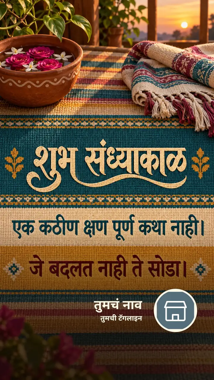 शुभ संध्याकाळ - एक कठीण क्षण पूर्ण कथा नाही। - जे बदलत नाही ते सोडा। - Sandhyakal Image