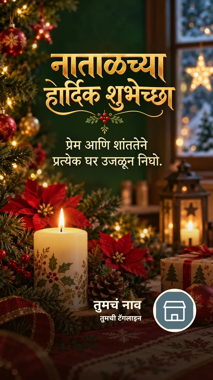 नाताळच्या हार्दिक शुभेच्छा - Festival Image, फुलं, निसर्ग