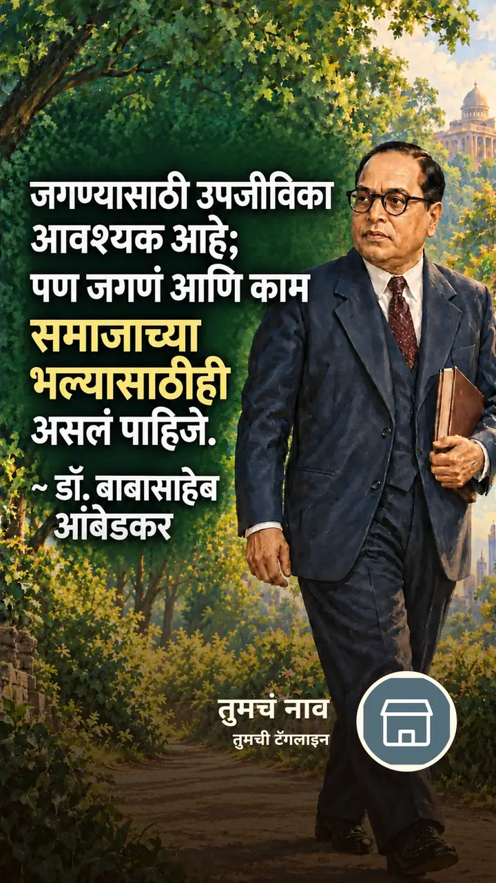जगण्यासाठी उपजीविका - Suvichar Image