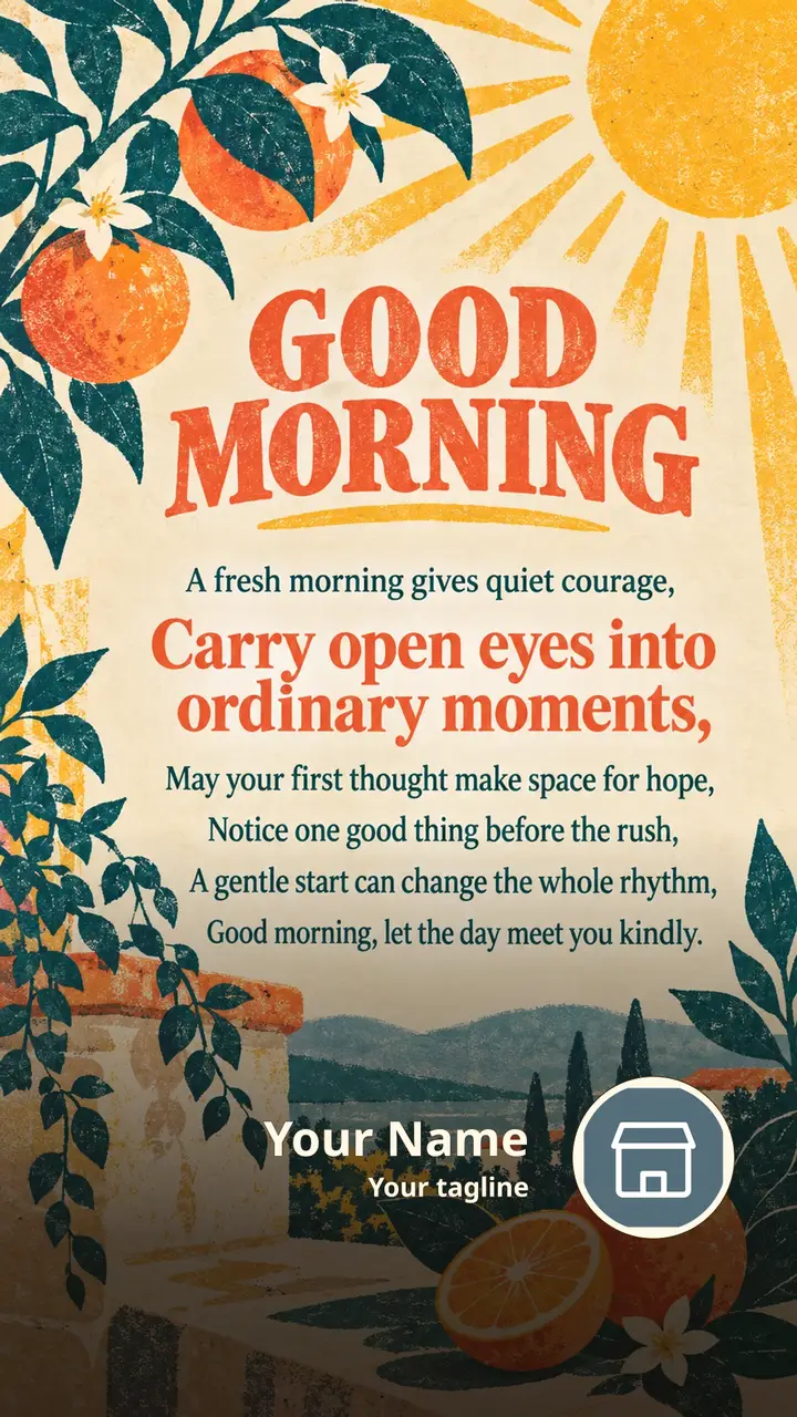 GOOD MORNING - A fresh morning gives quiet courage, - Carry open eyes - Good Morning Image, Flowers, Sunrise, Nature