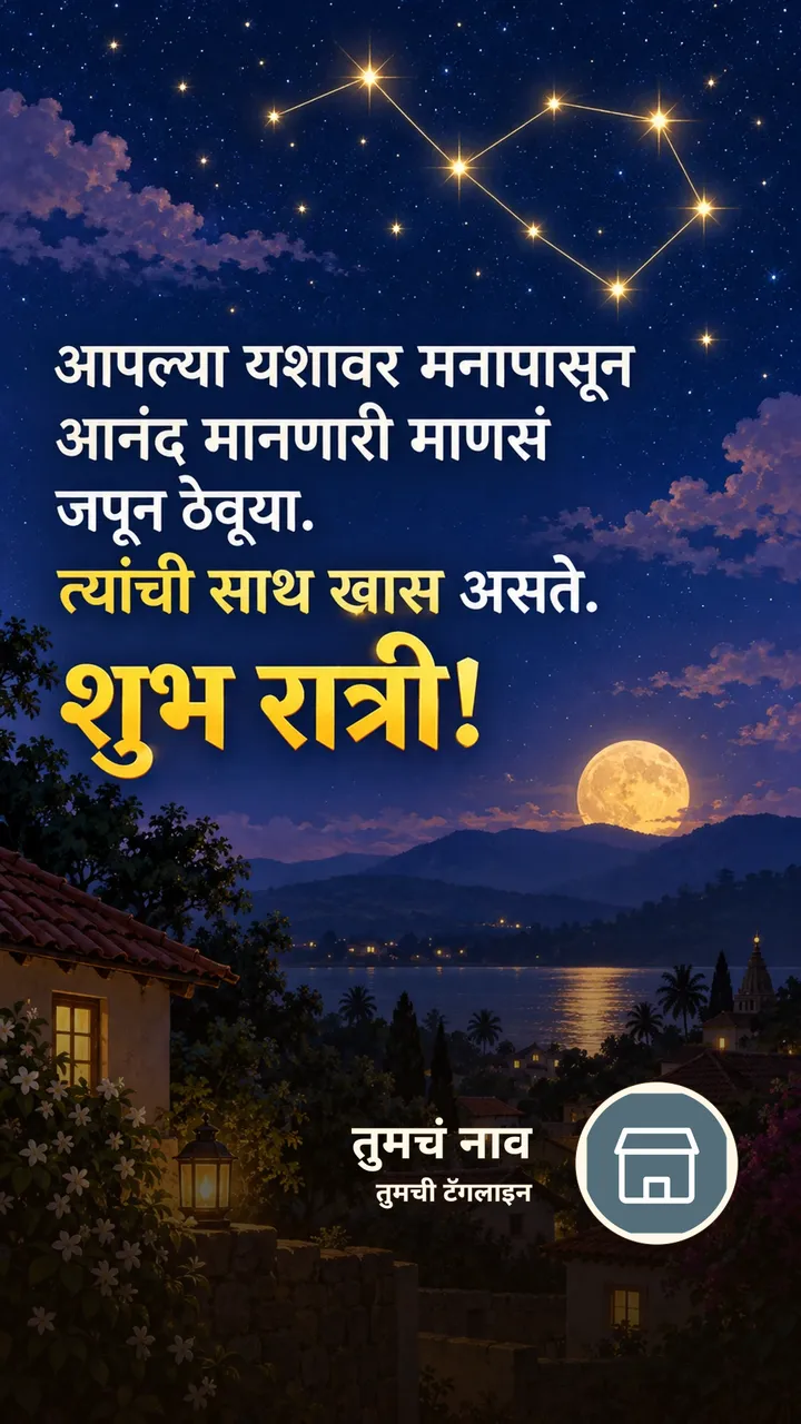आपल्या यशावर मनापासून - Shubh Ratri Image, चांदण्या, मित्र