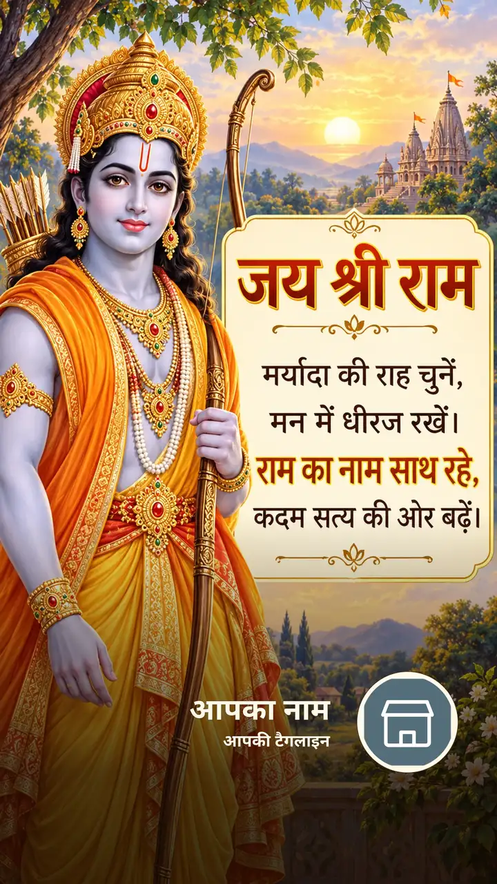 जय श्री राम - मर्यादा की राह चुनें, - Bhakti Image, प्रकृति, राम