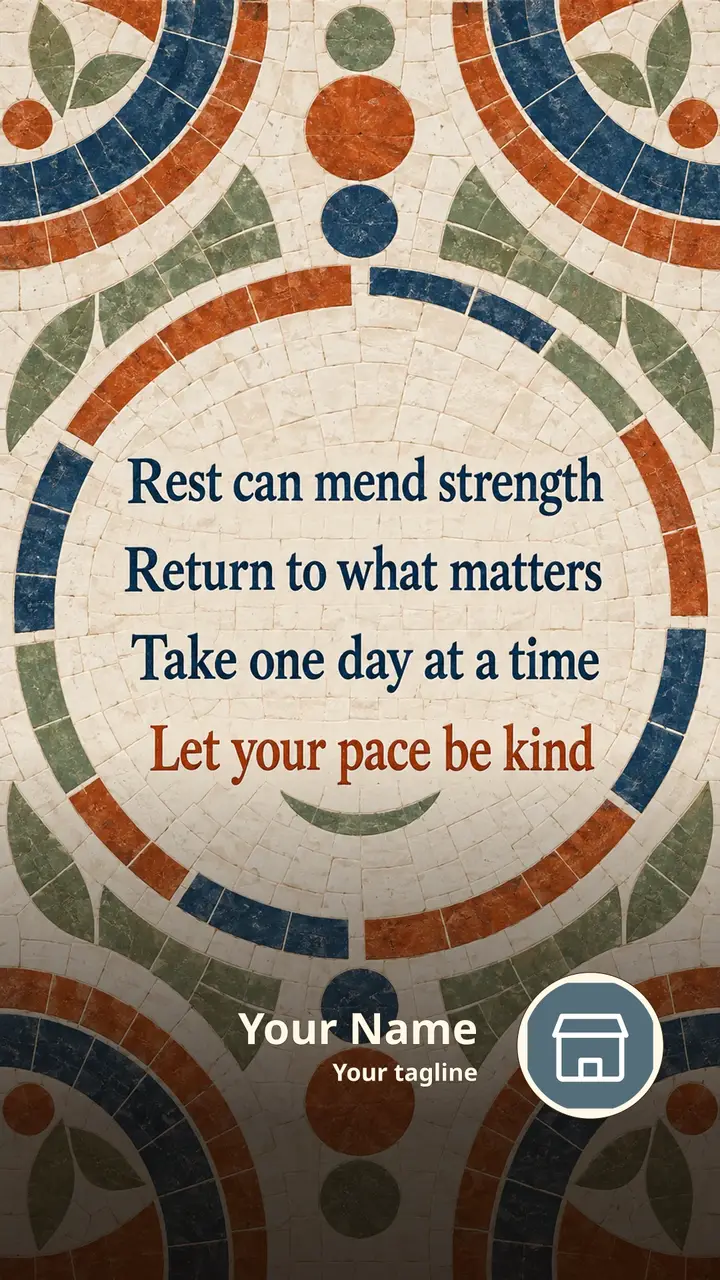 Rest can mend strength - Motivational Image