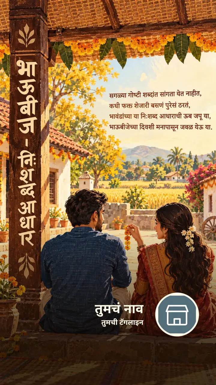 भाऊबीज - निःशब्द आधार - Festival Image, फुलं, निसर्ग, कुटुंब