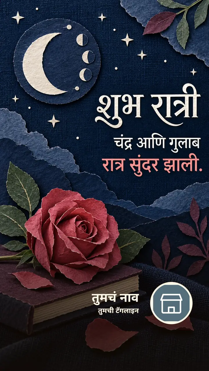 शुभ रात्री - चंद्र आणि गुलाब - Shubh Ratri Image, गुलाब, चंद्र