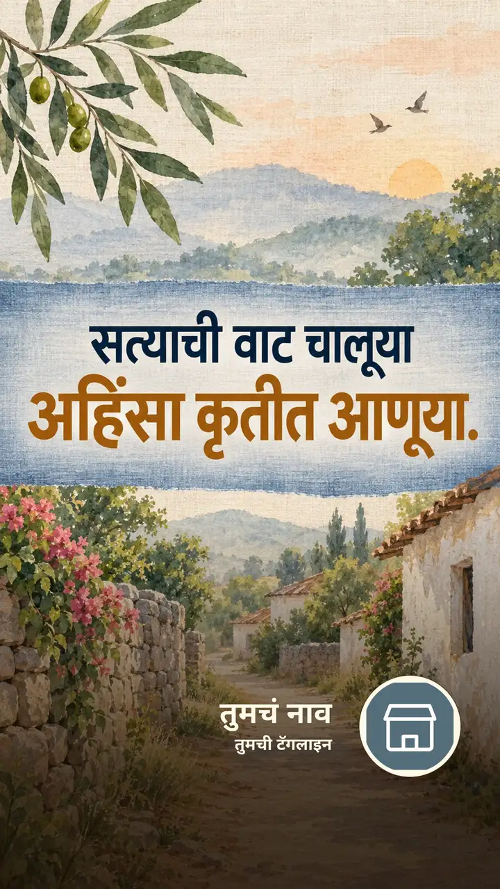 सत्याची वाट चालूया - Festival Image, निसर्ग, पक्षी, गाव