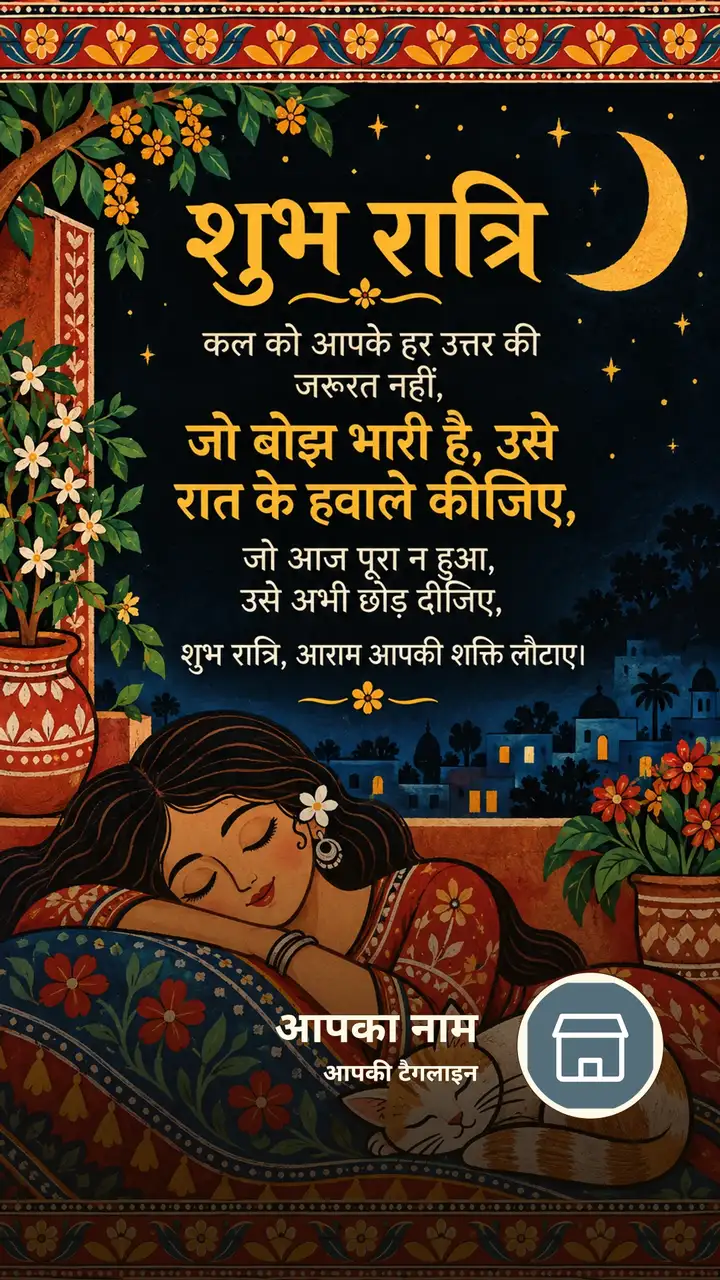 शुभ रात्रि - कल को आपके हर उत्तर की जरूरत नहीं, - जो बोझ भारी है, उसे - Shubh Ratri Image, चाँद, तारे, मोमबत्ती