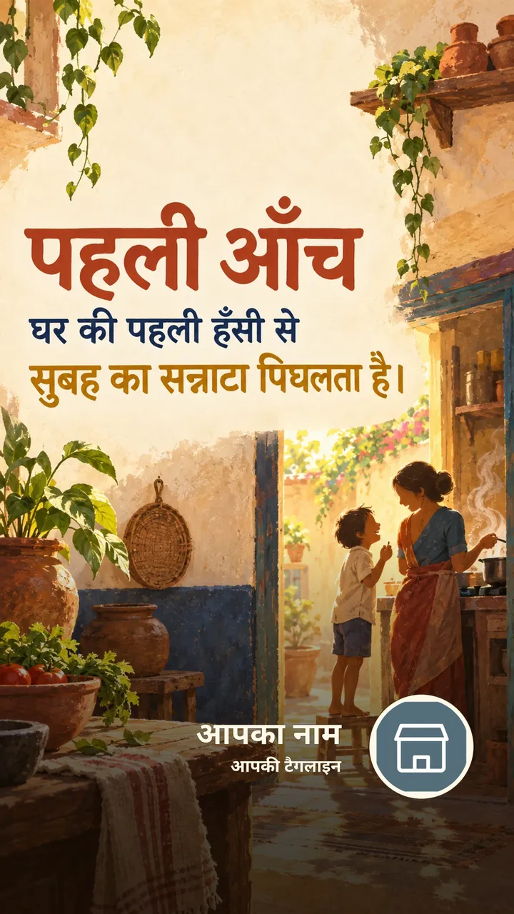 पहली आँच - Suvichar Image, गाँव, परिवार