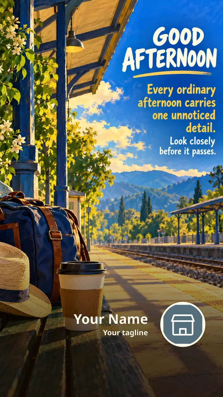 GOOD AFTERNOON - Every ordinary afternoon carries one unnoticed - Afternoon Image