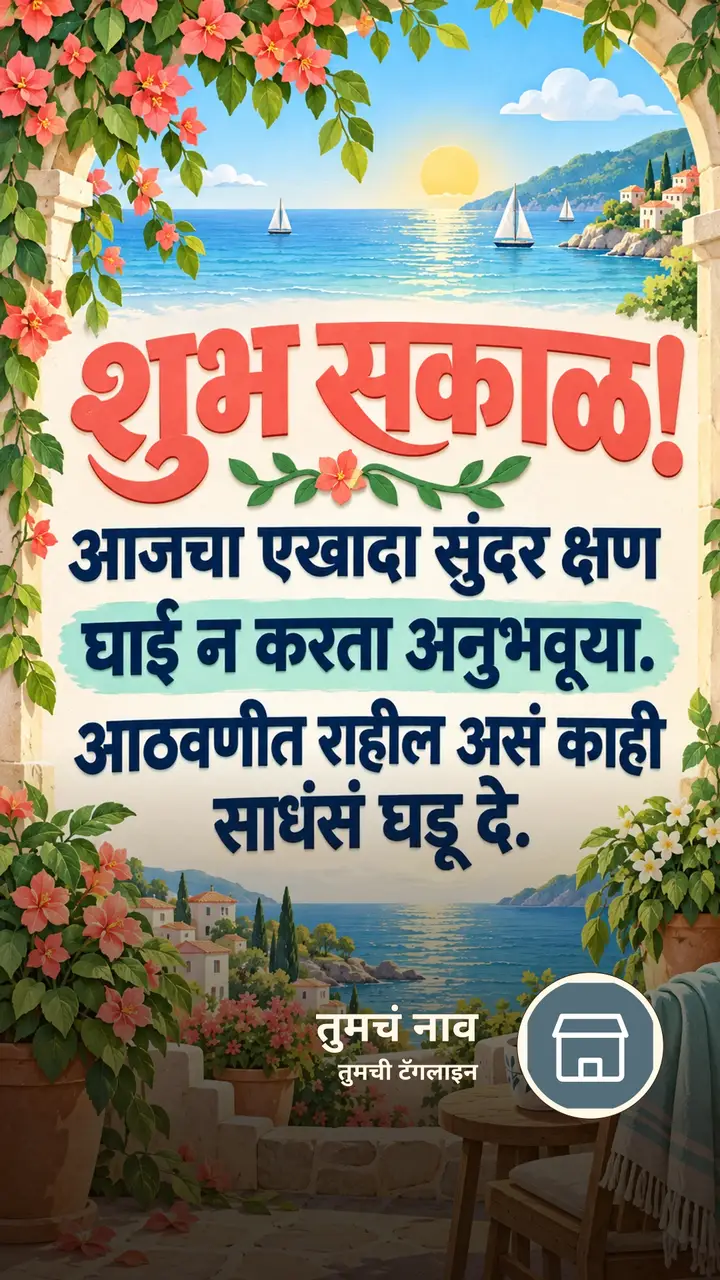 शुभ सकाळ! - आजचा एखादा सुंदर क्षण - Shubh Sakal Image, समुद्र, आकाश