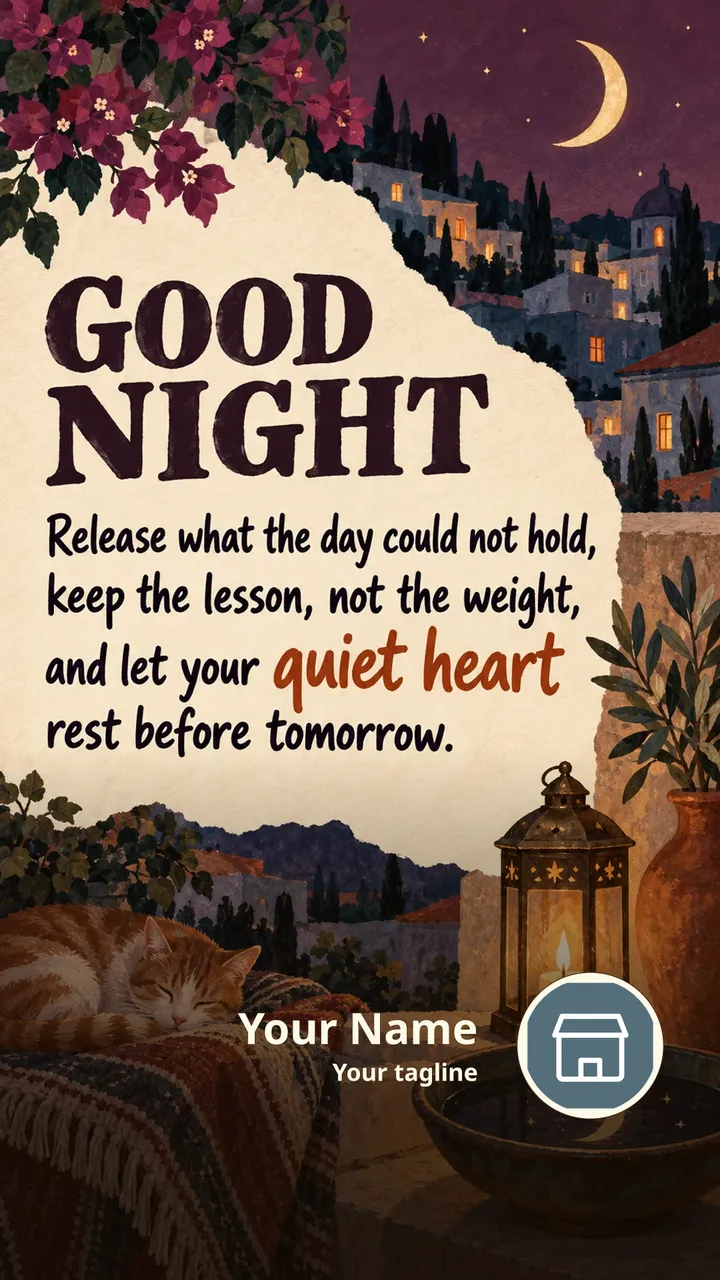 GOOD NIGHT - Release what the day could not hold, - Good Night Image